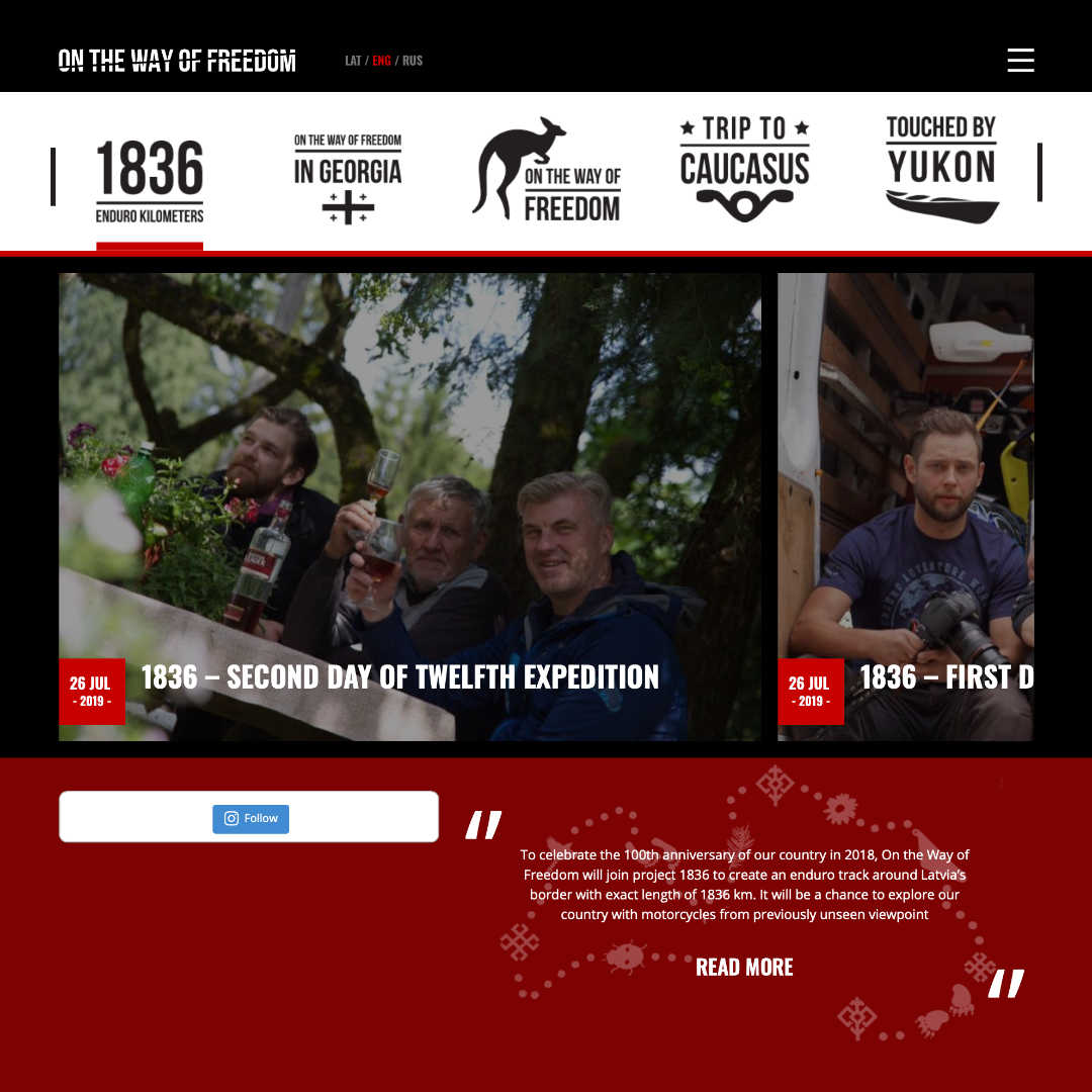 Bike Expedition website development